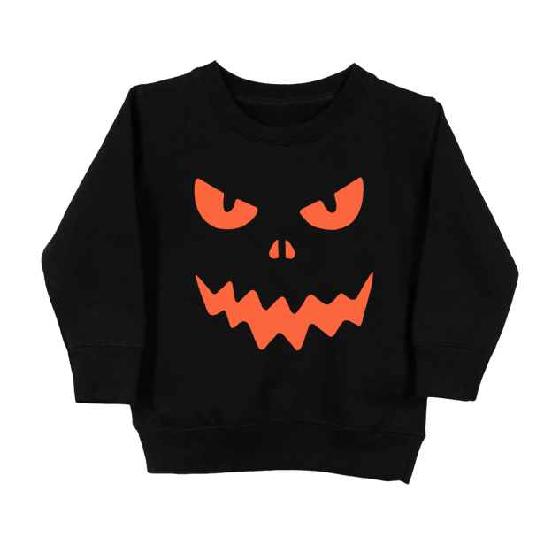 Halloween Terror Face Kids Sweatshirt