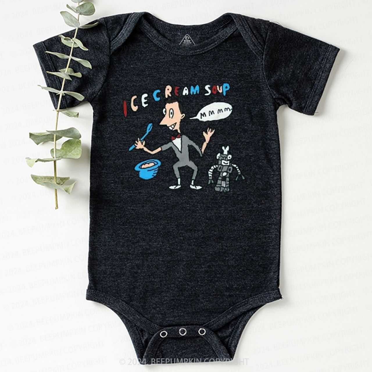 Cute Herman Robot Baby Bodysuit 8