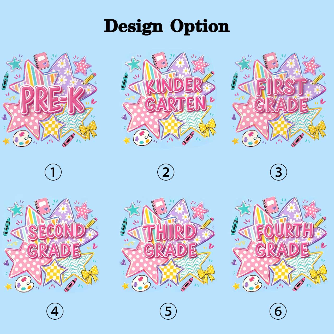 Striped Starburst Pre-K To Fourth Grade Toddler&Kid's Tees