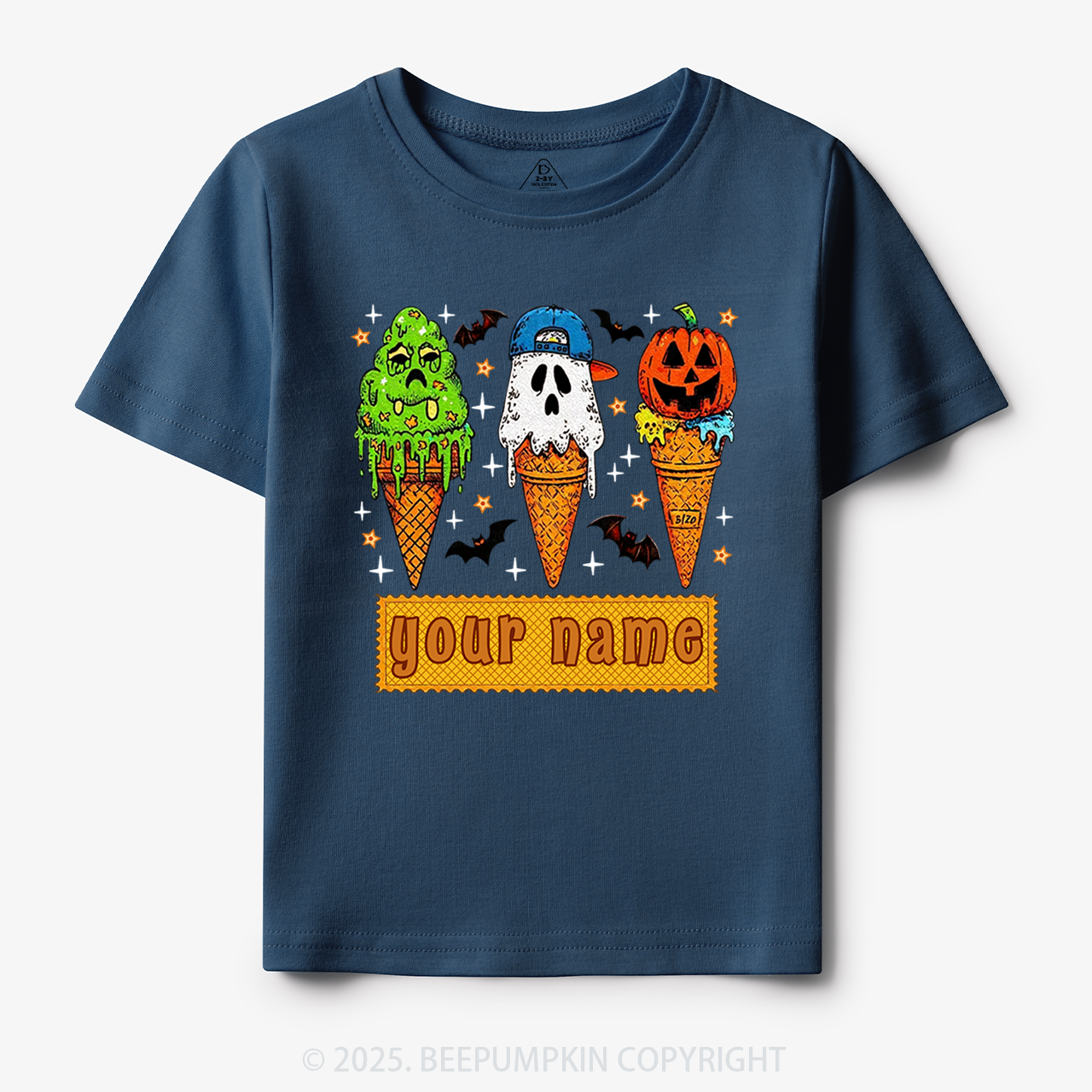 Personalized Name Halloween Spooky Scoops Toddler&Kid's Tees Beepumpkin