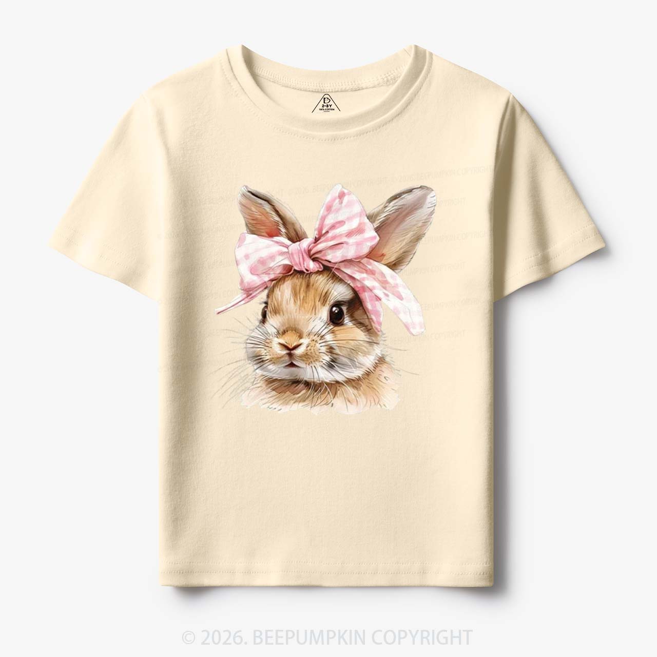 Cute Bunny with Bow Easter Toddler&Kid's Tees