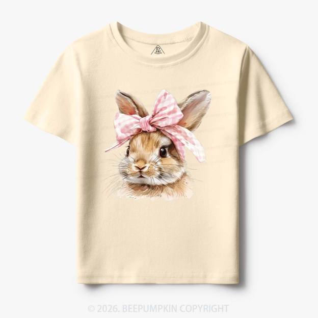 Cute Bunny with Bow Easter Toddler&Kid's Tees
