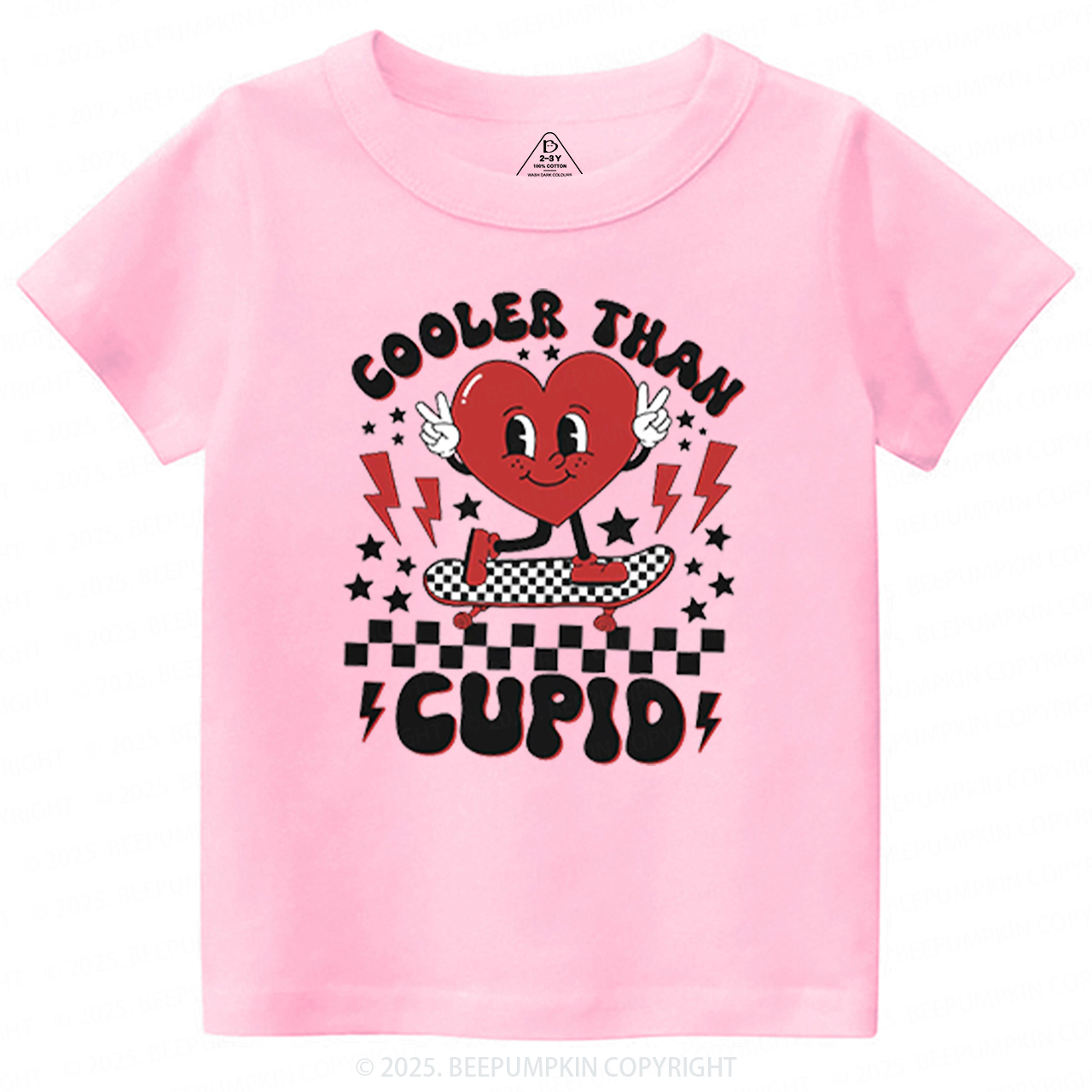 Cooler Than Cupid Valentines Day Toddler&Kids Tees Beepumpkin