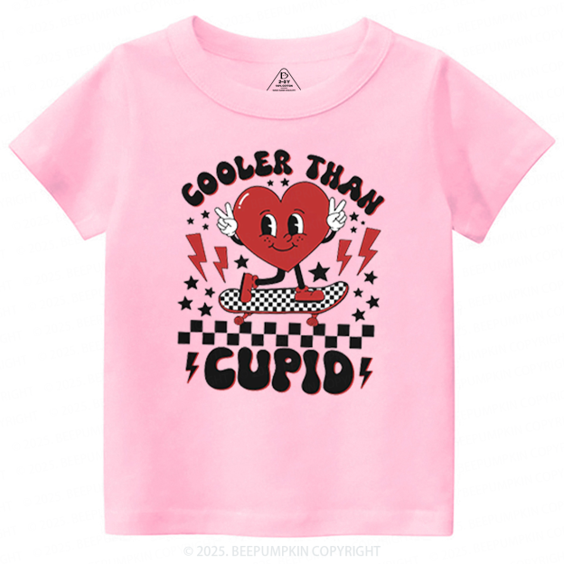 Cooler Than Cupid Valentines Day Toddler&Kids Tees Beepumpkin