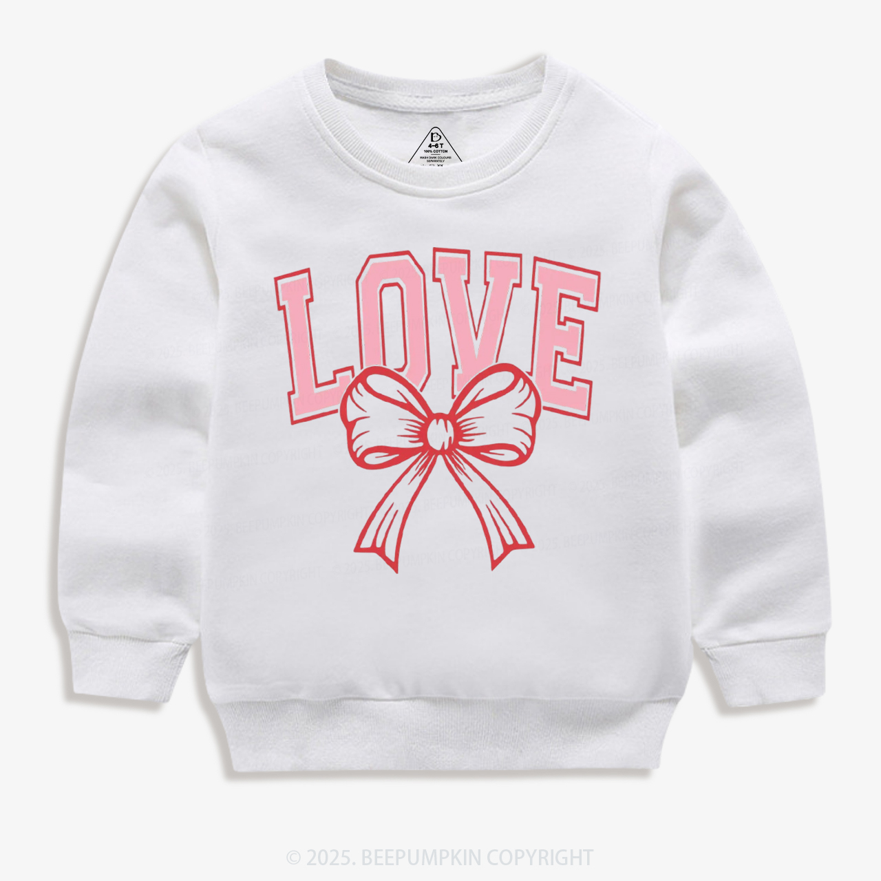 Love & Bow Valentine's Day Kid's Sweatshirt