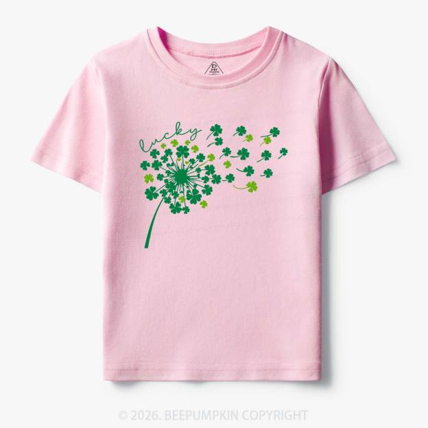 Dandelion Shamrock St. Patrick's Day Toddler&Kid's Tees Beepumpkin