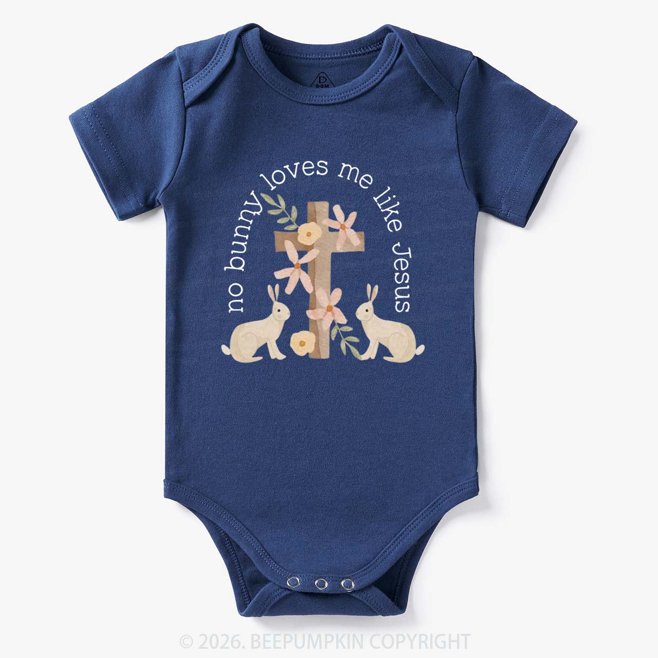 No Bunny Loves Me Like Jesus Baby Bodysuit