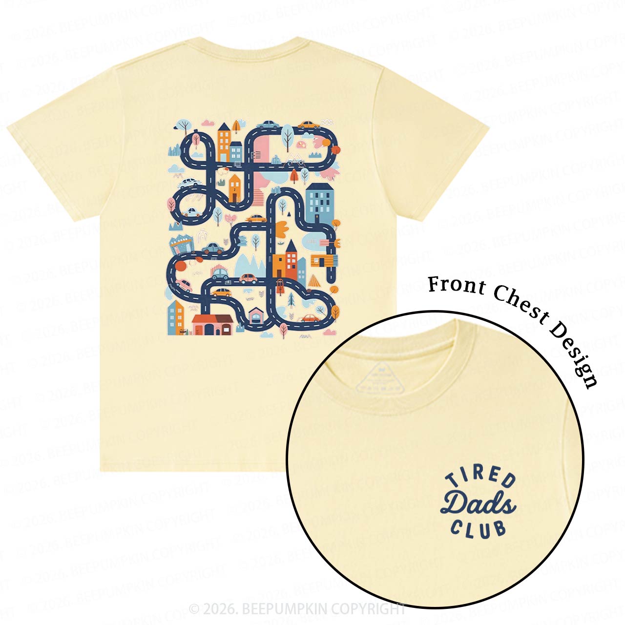 Tired Dads Club Play Cars On Dads Back T-Shirts
