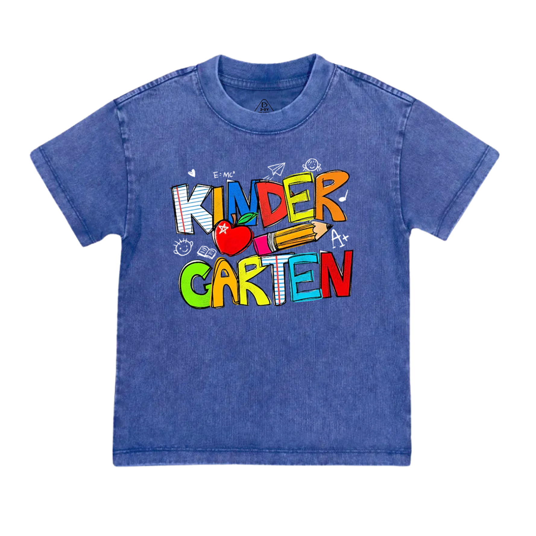 Personalized Crayon Graffiti Grade Toddler&Kids Washed Tees