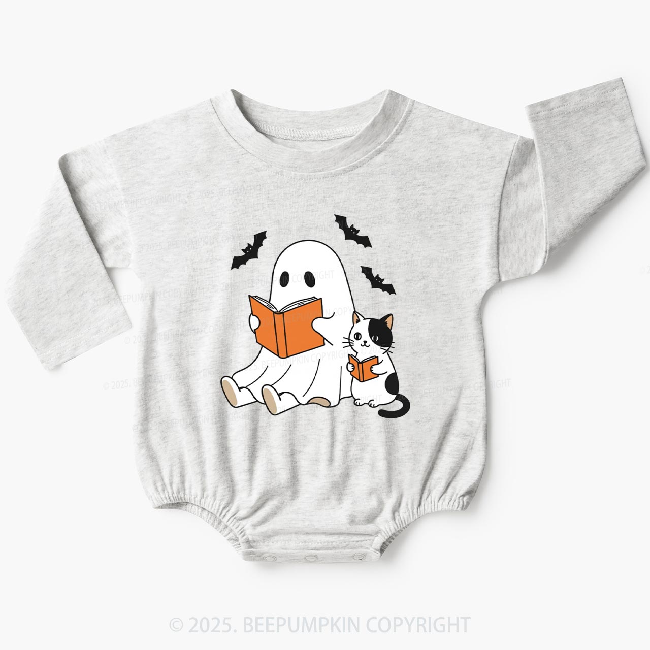 Spooky Season Cat Baby Bubble Romper Beepumpkin