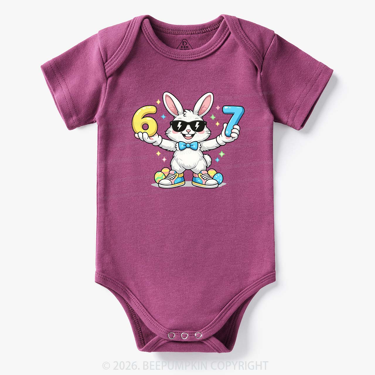 Hip‑Hop 67 Bunny Baby Bodysuit