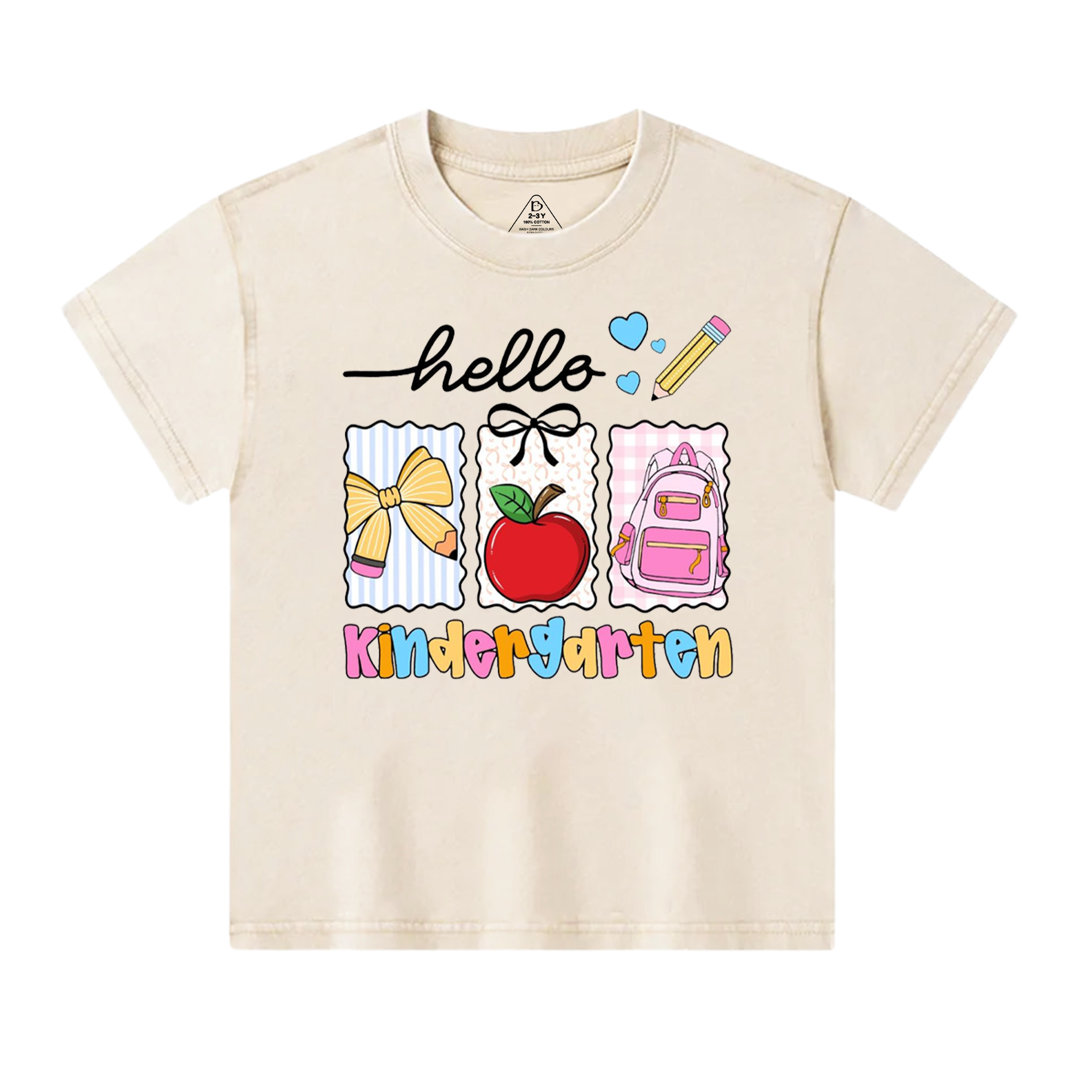 Personalized Back To School Gift Package Toddler&Kids Washed Tees