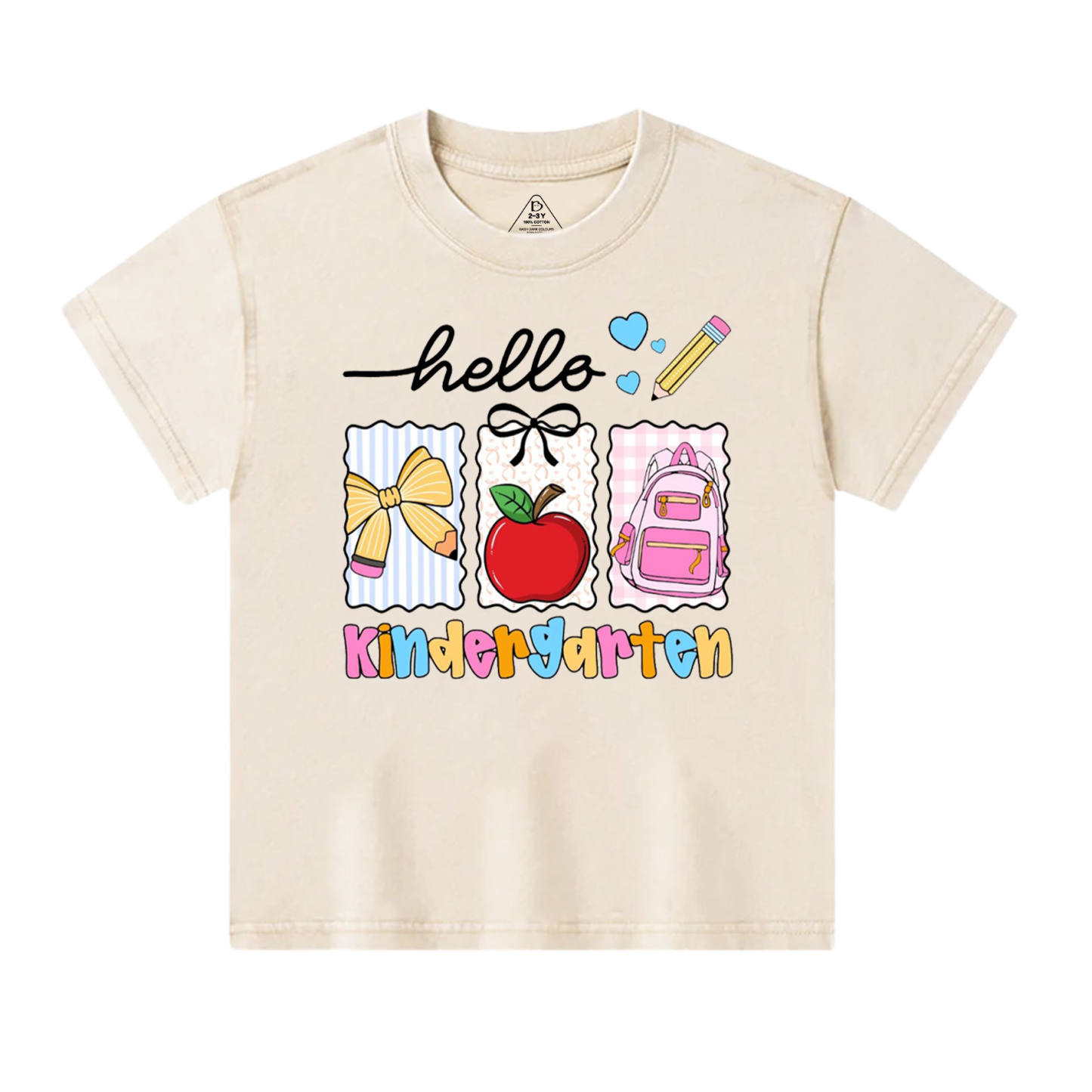 Personalized Back To School Gift Package Toddler&Kids Washed Tees