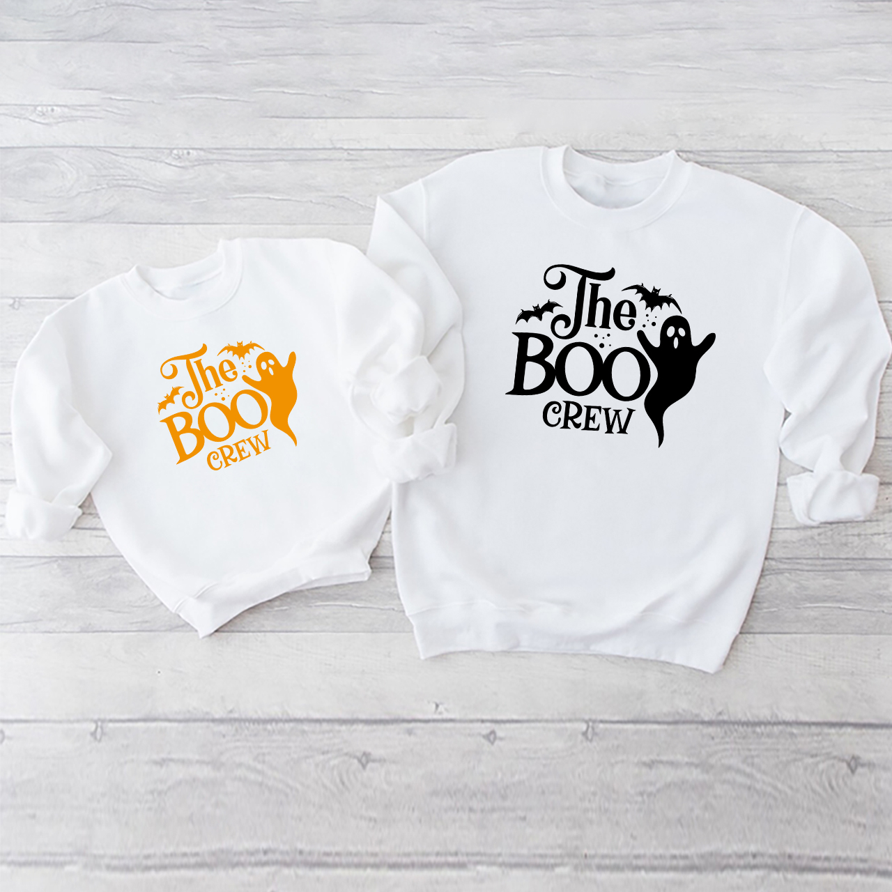 The Boo Crew Bat Halloween Family Party Matching Sweatshirt