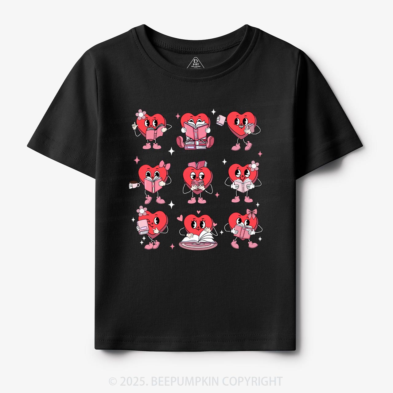 Book Lovers Valentine’s Day Toddler&Kid's Tees Beepumpkin