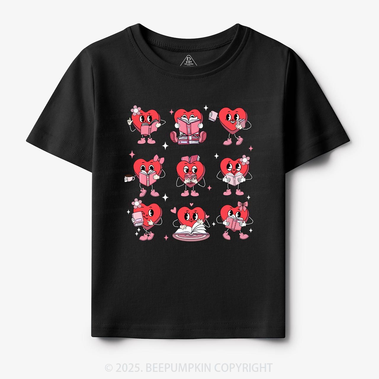 Book Lovers Valentine’s Day Toddler&Kid's Tees Beepumpkin