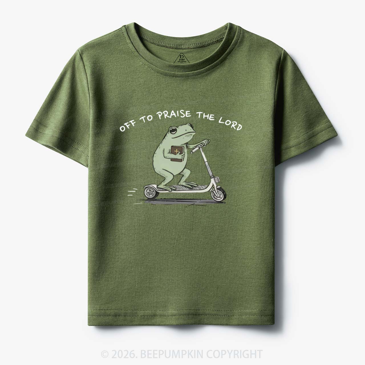 Frog Off To Praise The Lord Toddler&Kid's Tees