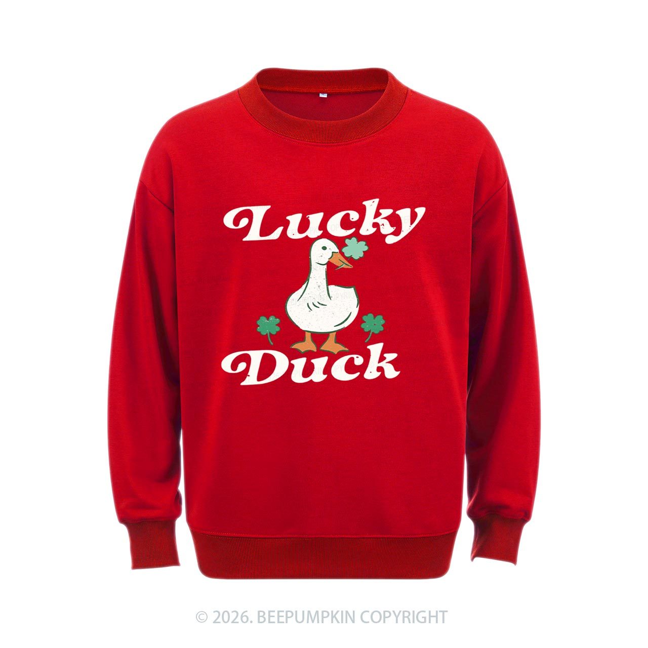 Lucky Duck St Patrick's Day Aldult Sweatshirt