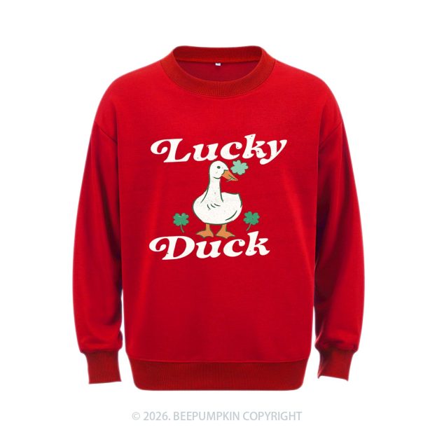 Lucky Duck St Patrick's Day Aldult Sweatshirt