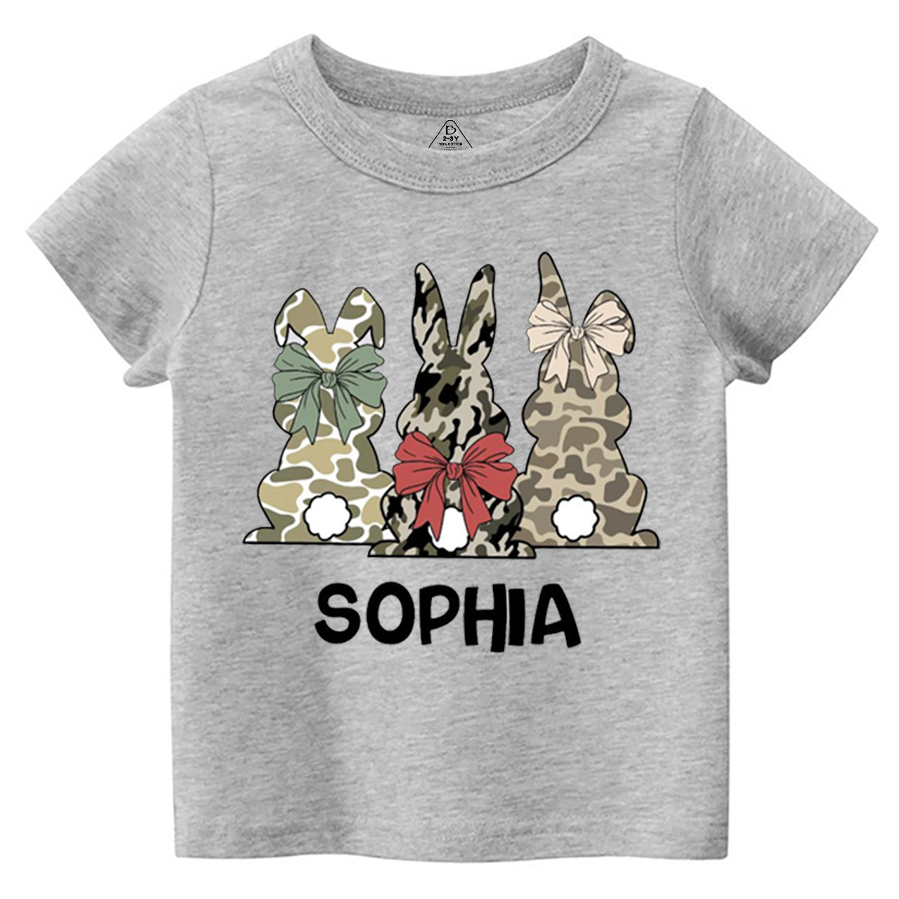 Personalized Name Camouflage Easter Bunny Toddler&Kid's Tees Beepumpkin