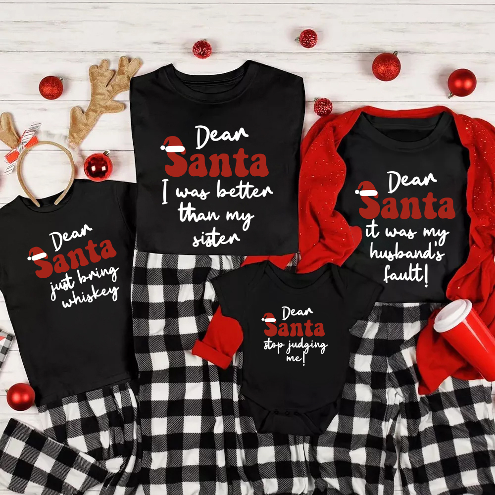 Dear Santa Define Good Christmas Family Matching Shirt