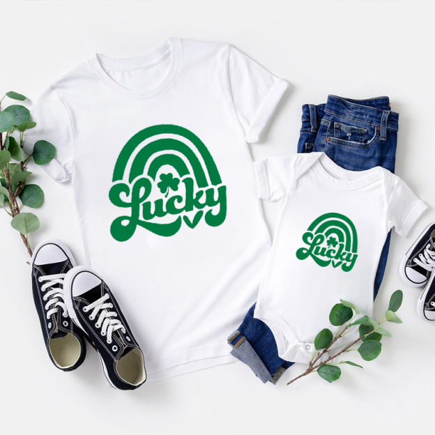 Rainbow Lucky St.Patrick's Day Family Matching Shirt