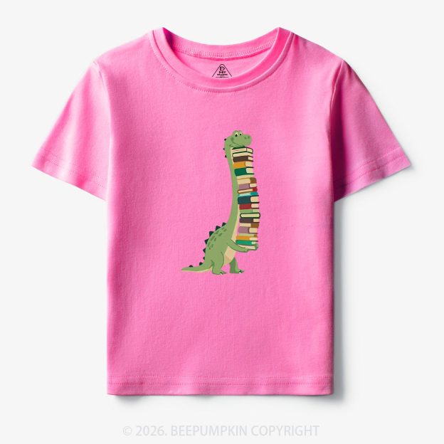 Cute Dinosaur Book Lover Toddler&Kid's Tees