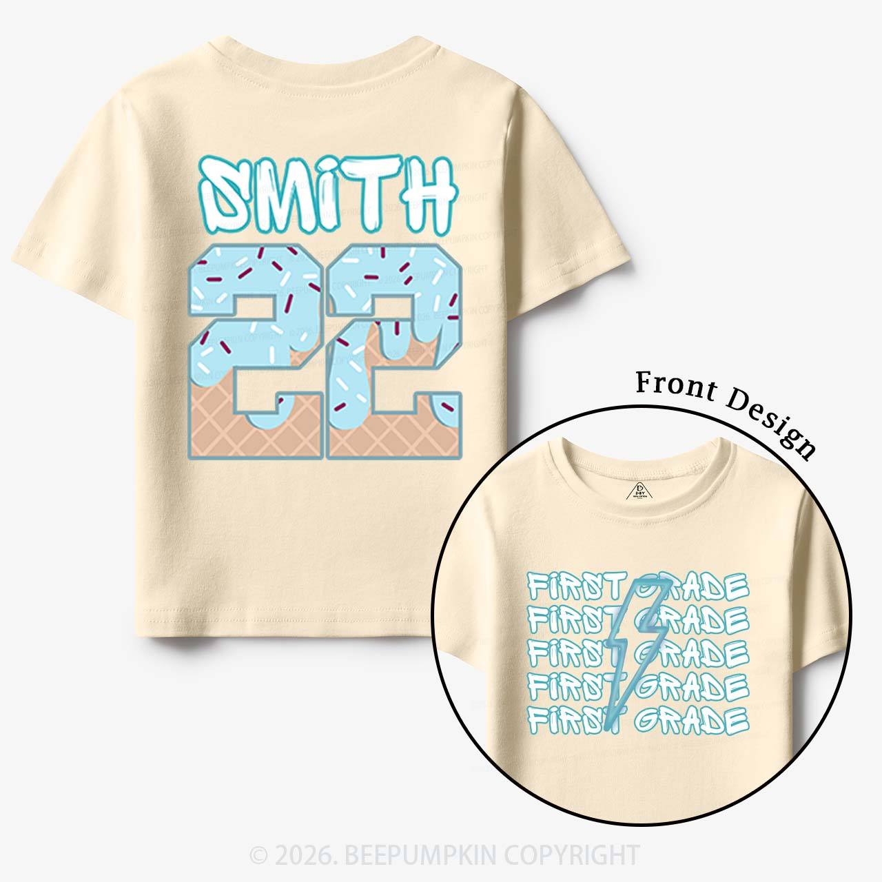 Personalized Blue Lightning Grade Toddler&Kid's Tees Beepumpkin