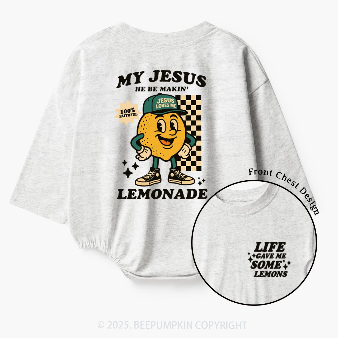 Life Gave Me Some Lemons Baby Bubble Romper Beepumpkin