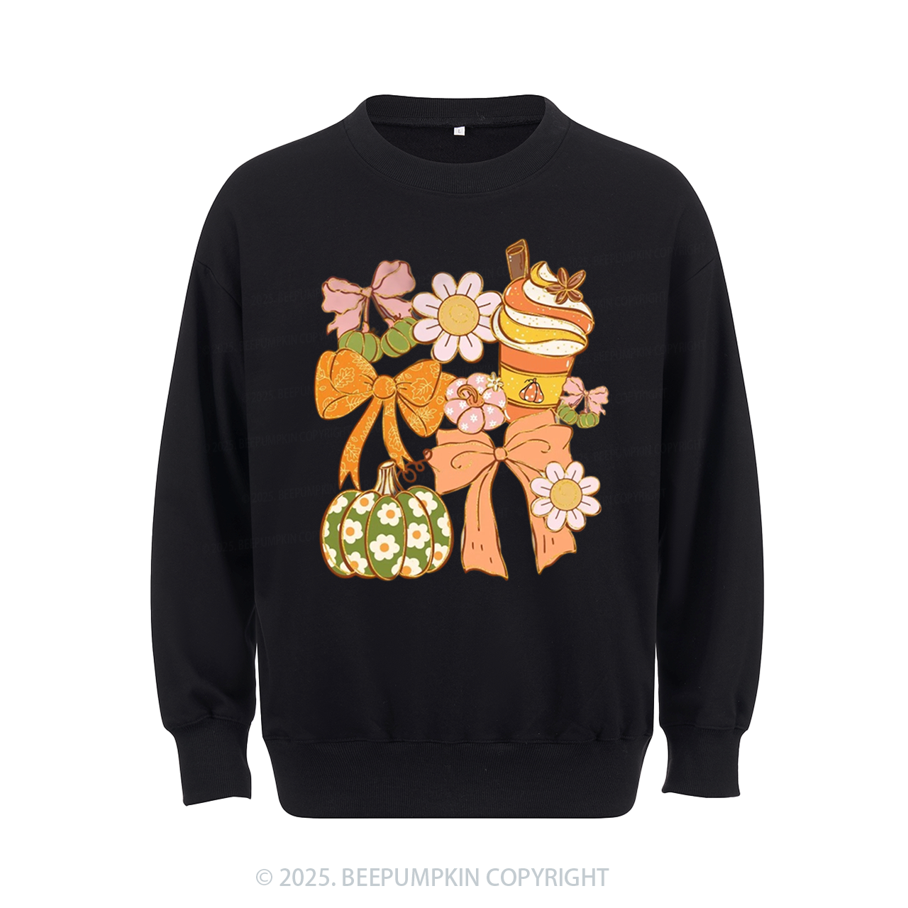 Fall Pumpkin Coquette Sweatshirt Beepumpkin