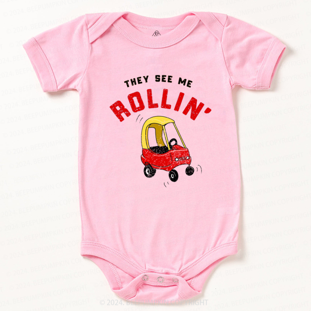 They See Me Rollin' Baby Bodysuit 7