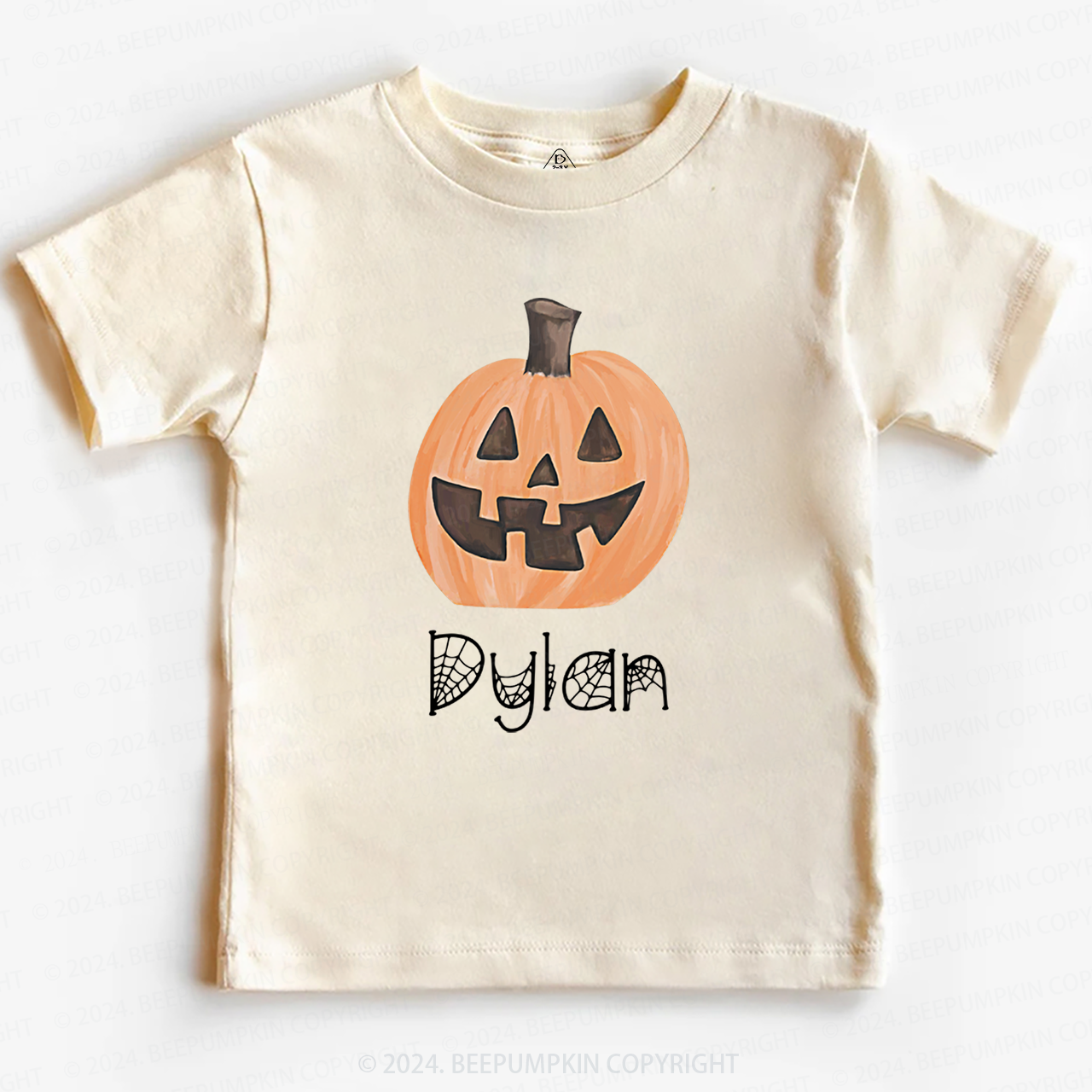 Personalized Halloween Pumpkin Toddler T-shirt
