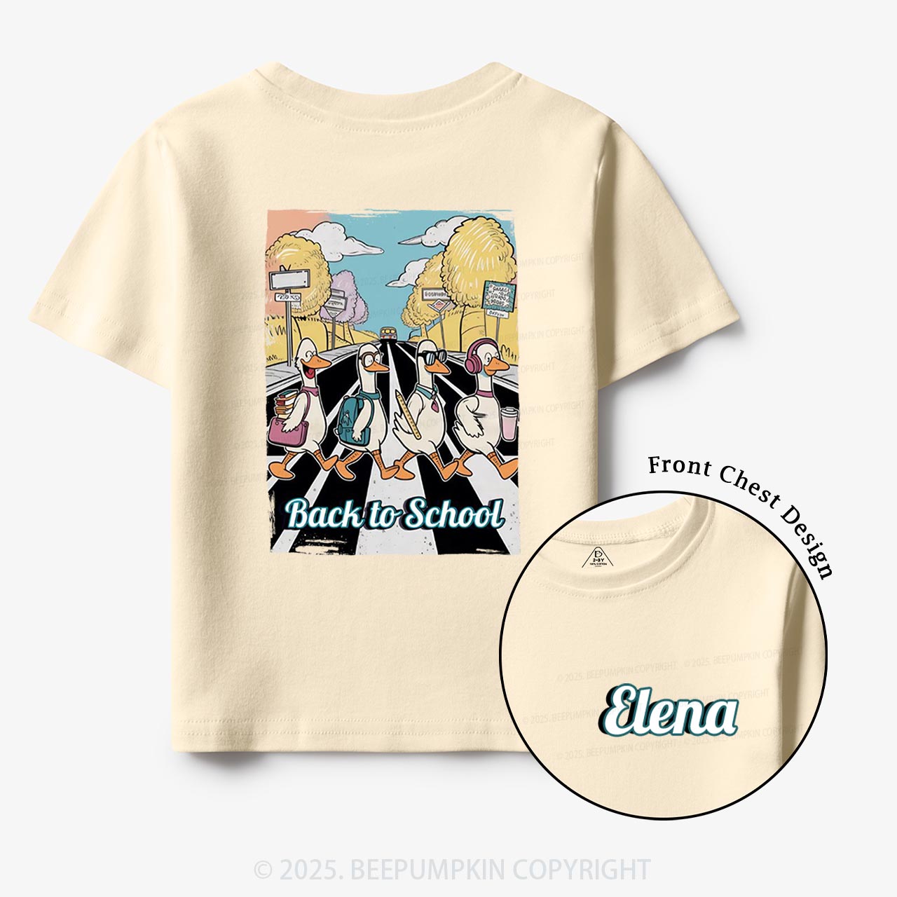 Personalized Silly Goose Back To School Toddler&Kid's Tees Beepumpkin