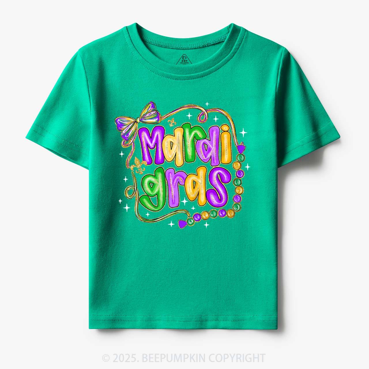 Brushstroke Mardi Gras Toddler&Kid's Tees Beepumpkin