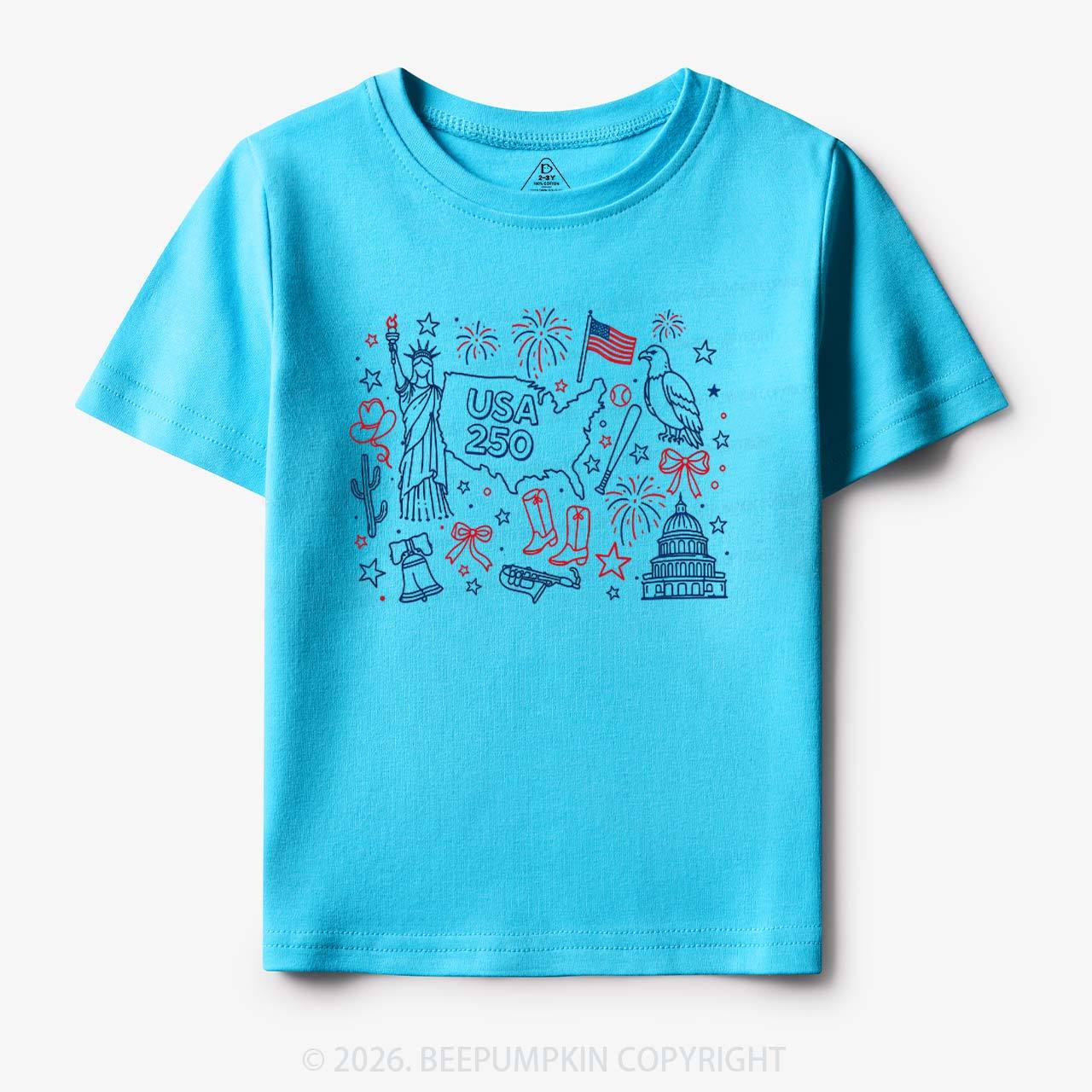 Retro Celebrate 250th Anniversary Toddler&Kid's Tees
