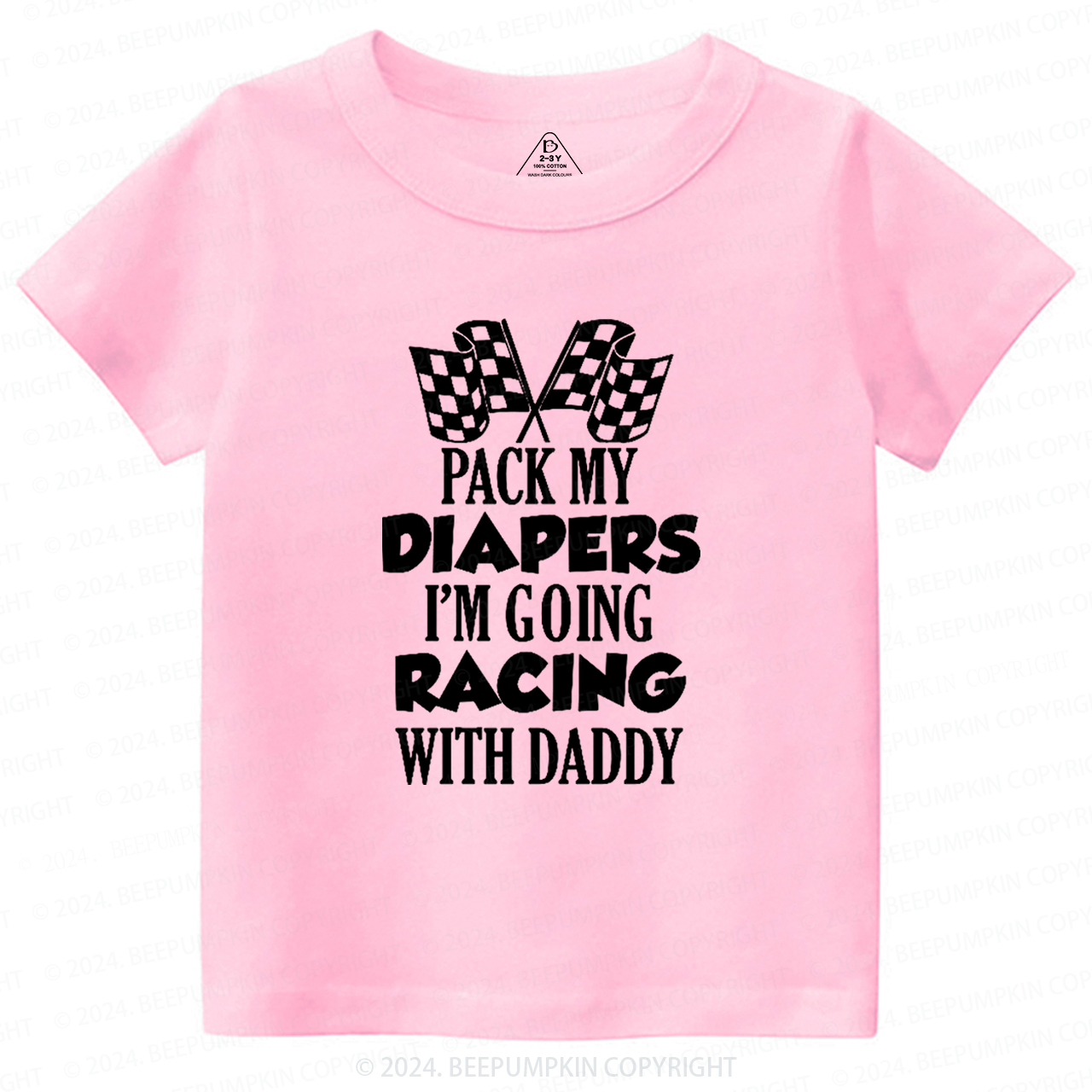 Personalized Pack My Diapers I'm Going Racing With XXX Toddler&Kids Tees 7