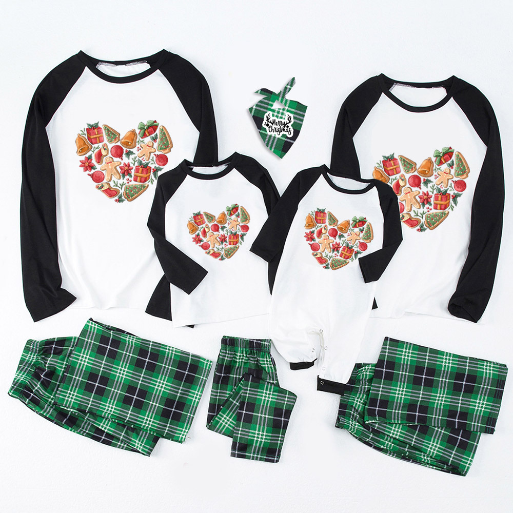 Christmas Cookie Heart Christmas Family Pajamas