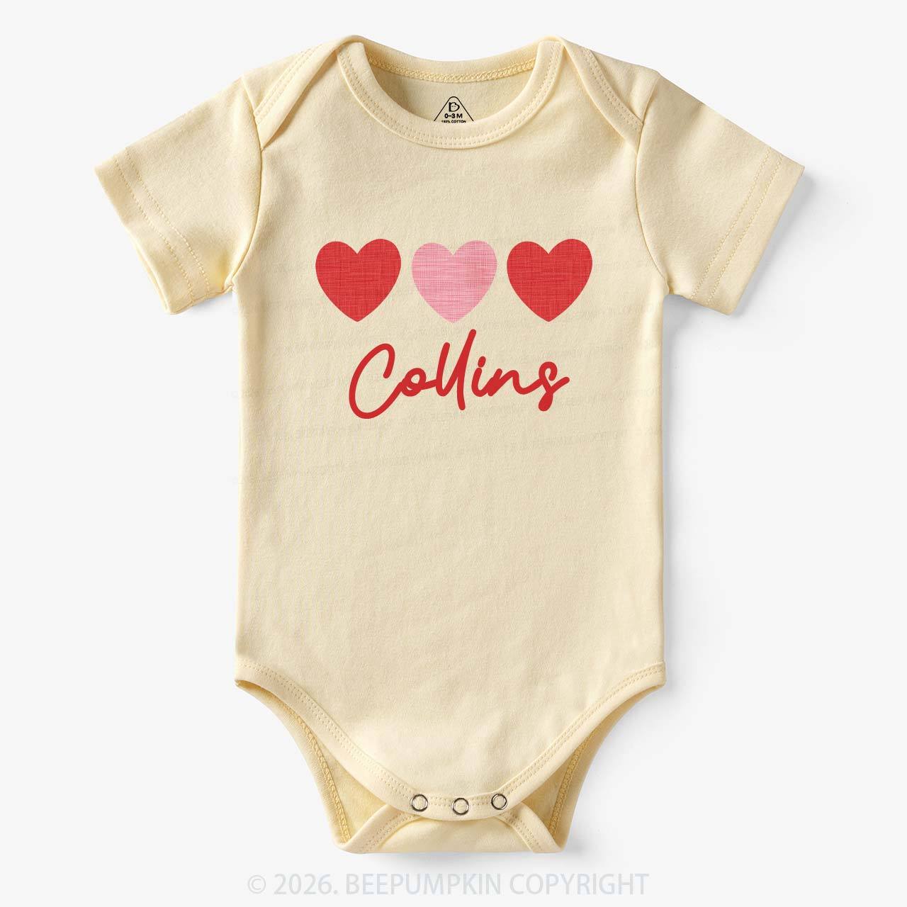 Plaid Heart Valentine's Day Bodysuit For Baby