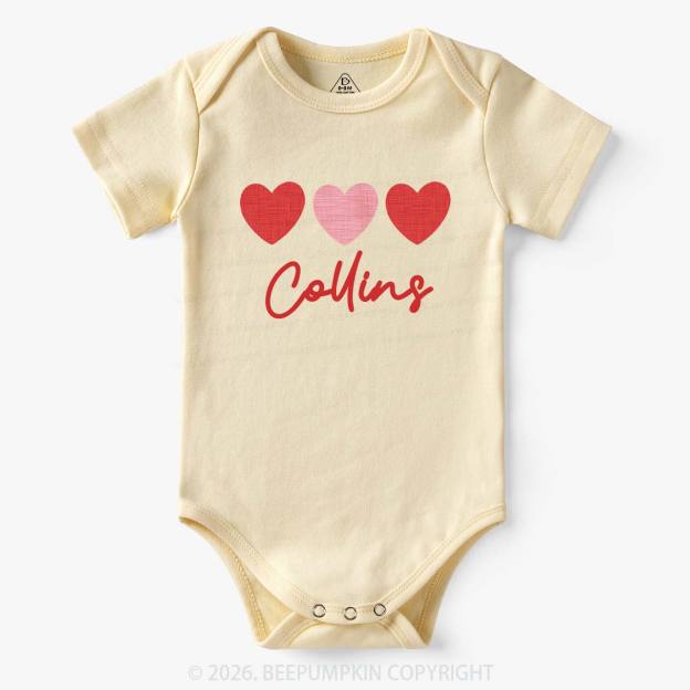 Plaid Heart Valentine's Day Bodysuit For Baby