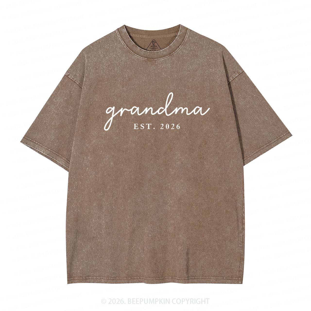 Personalized Mother's Day Gift Adult Washed T-Shirts