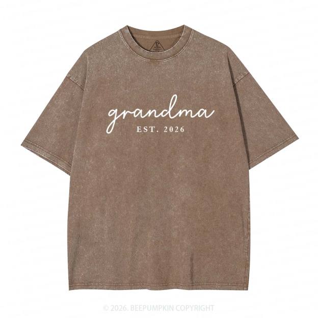 Personalized Mother's Day Gift Adult Washed T-Shirts