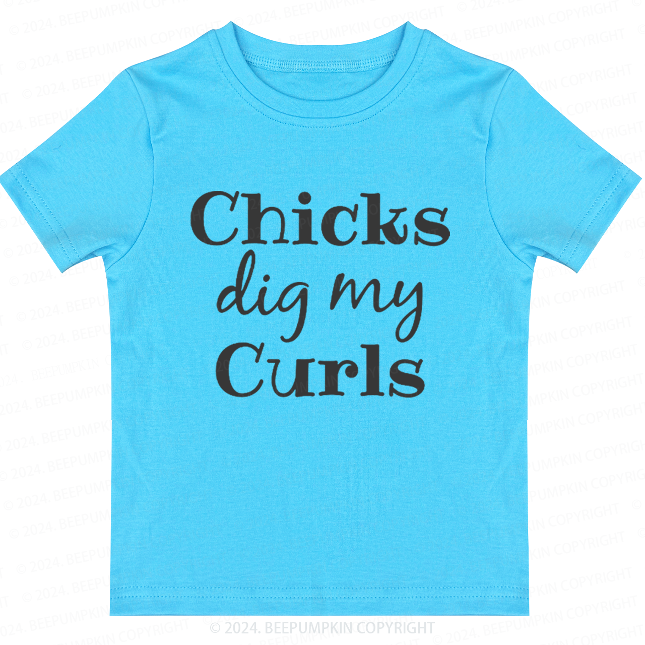 Chicks Dig My Curls Toddler&Kids Tees 7