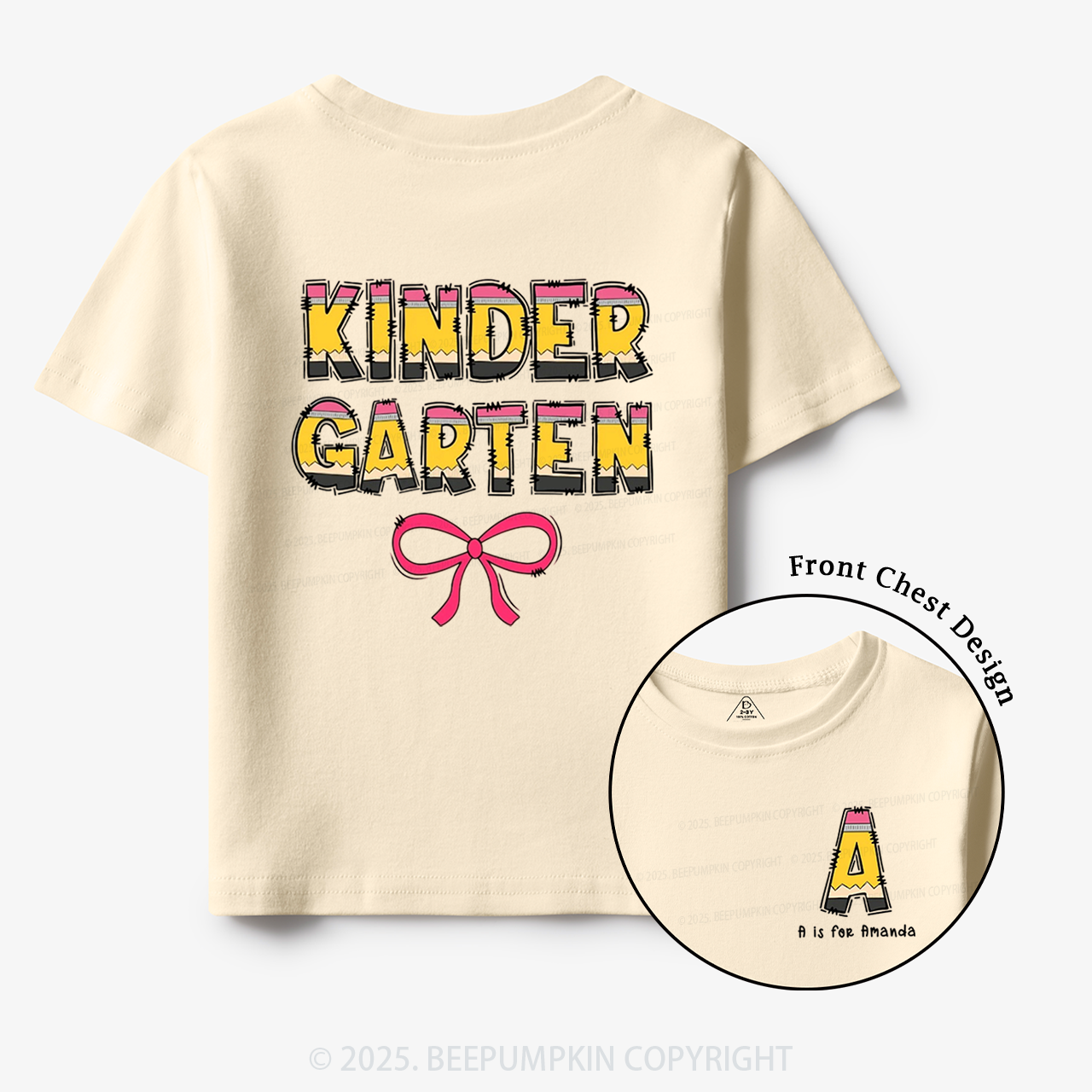 Personalized Pencil Kids Name Toddler&Kid's Tees Beepumpkin