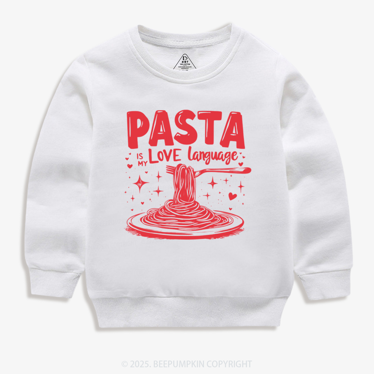 Pasta Is My Love Language Valentine's Day Kid's Sweatshirt