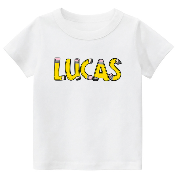 Personalized Pencil Back To School Toddler Shirts