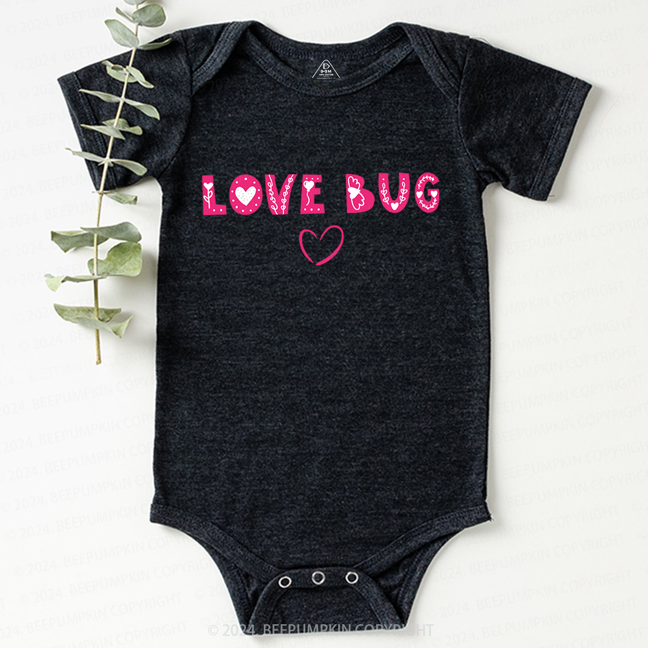 Love Bug Cute Happy Valentines Day Bodysuit For Baby