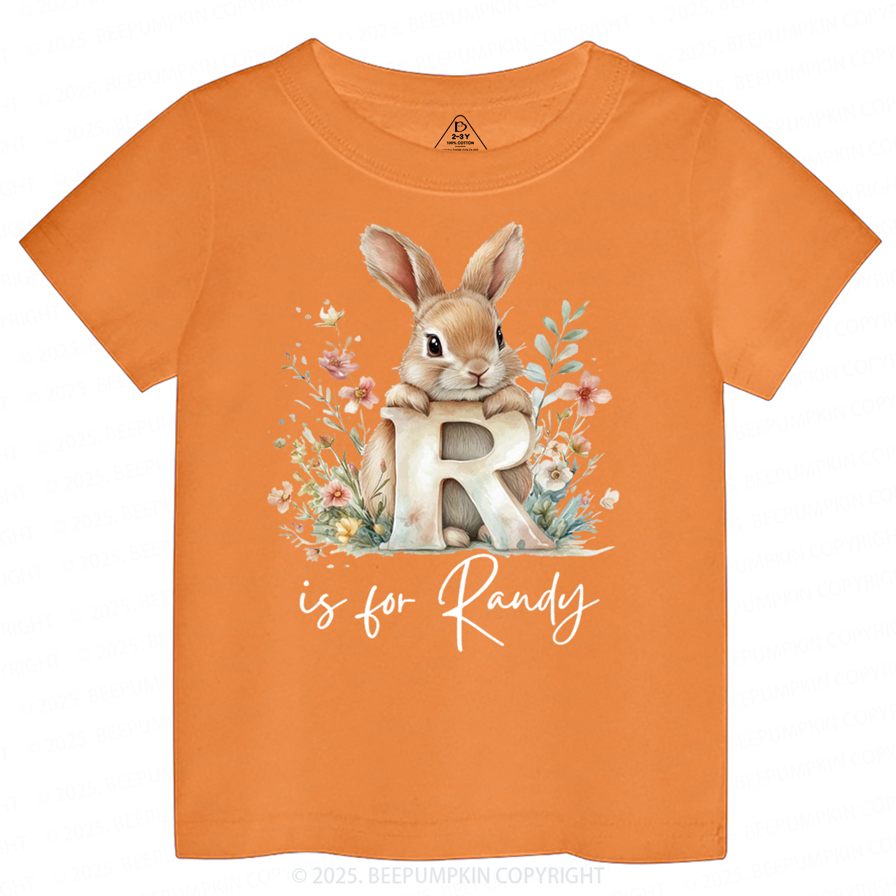 Personalized Name Animal Letter Toddler&Kid's Tees Beepumpkin