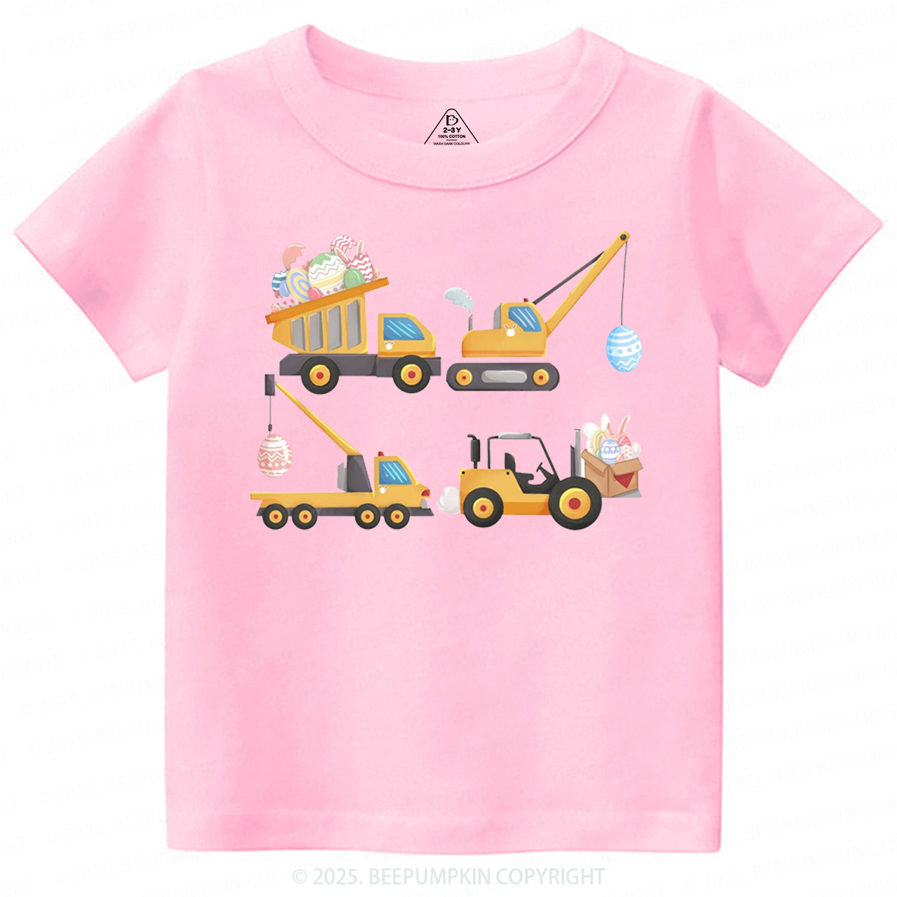 Easter Construction Trucks Toddler&Kid's Tees Beepumpkin