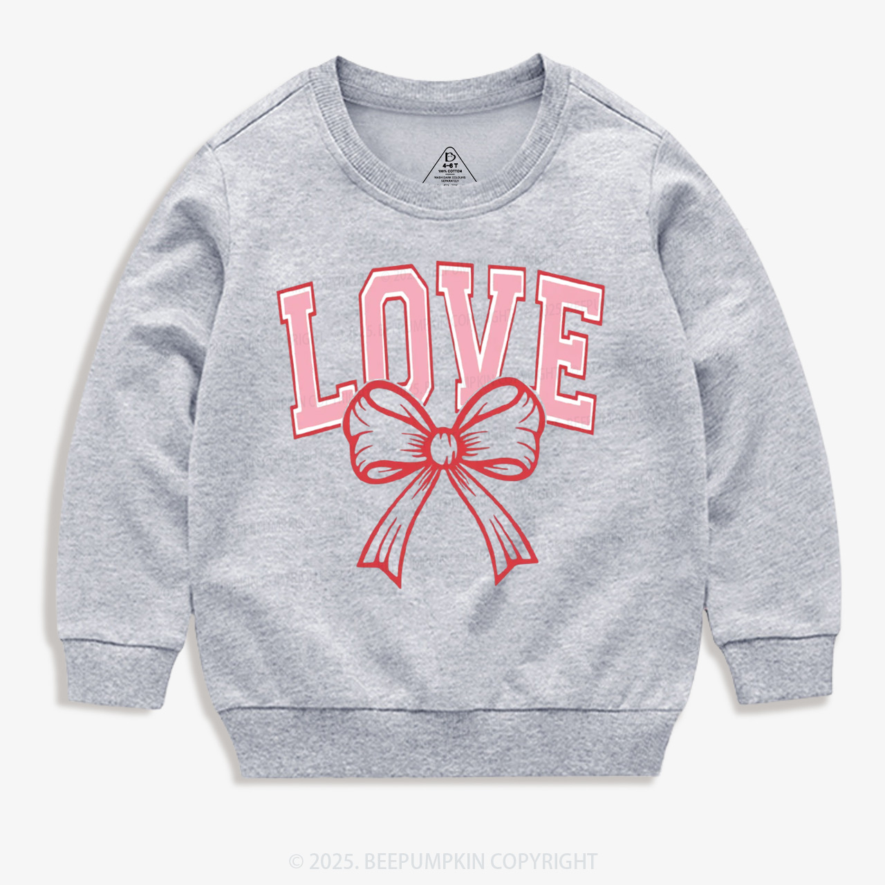 Love & Bow Valentine's Day Kid's Sweatshirt
