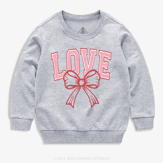 Love & Bow Valentine's Day Kid's Sweatshirt